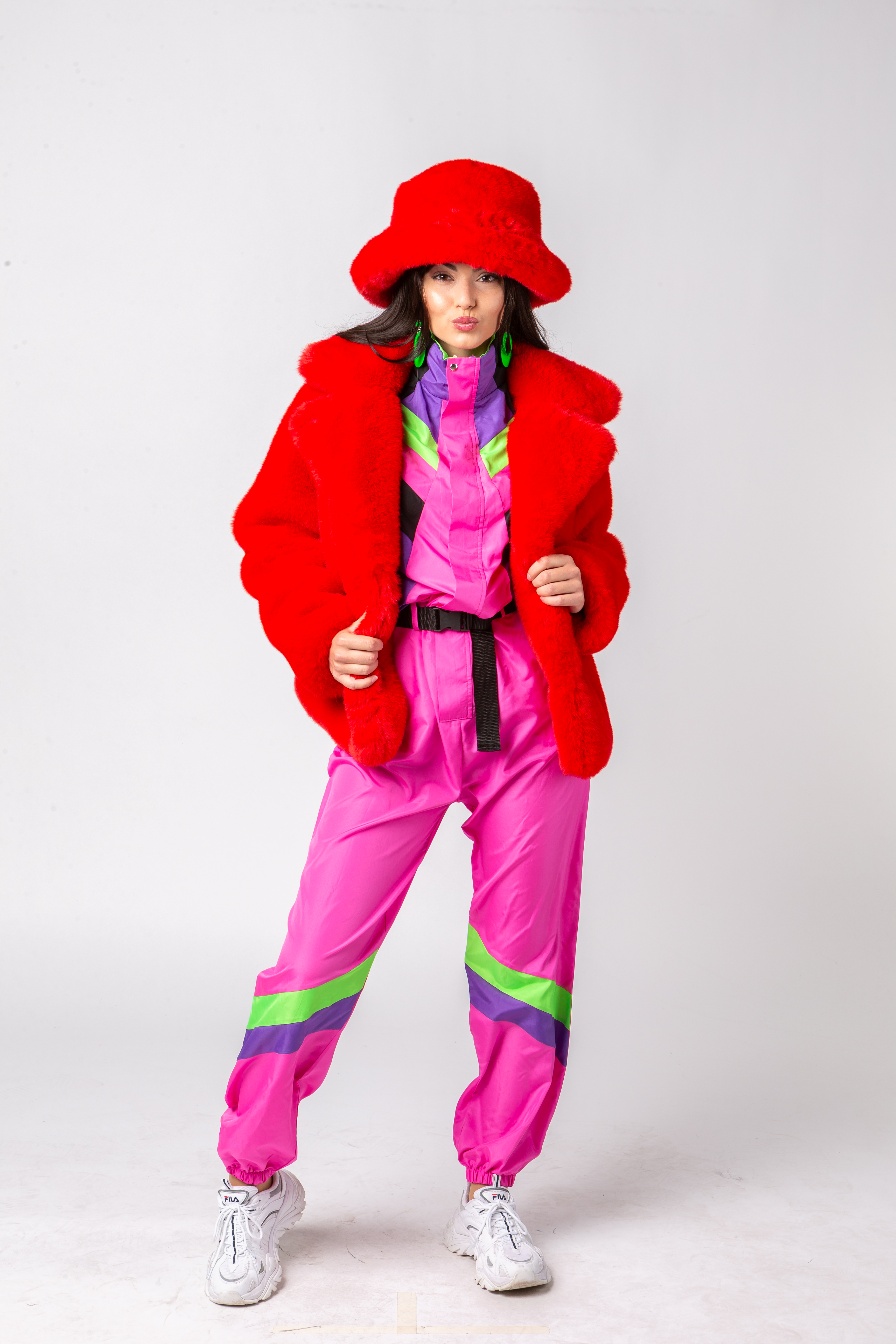 Plüschjacke, rot Plüschjacke, rot
