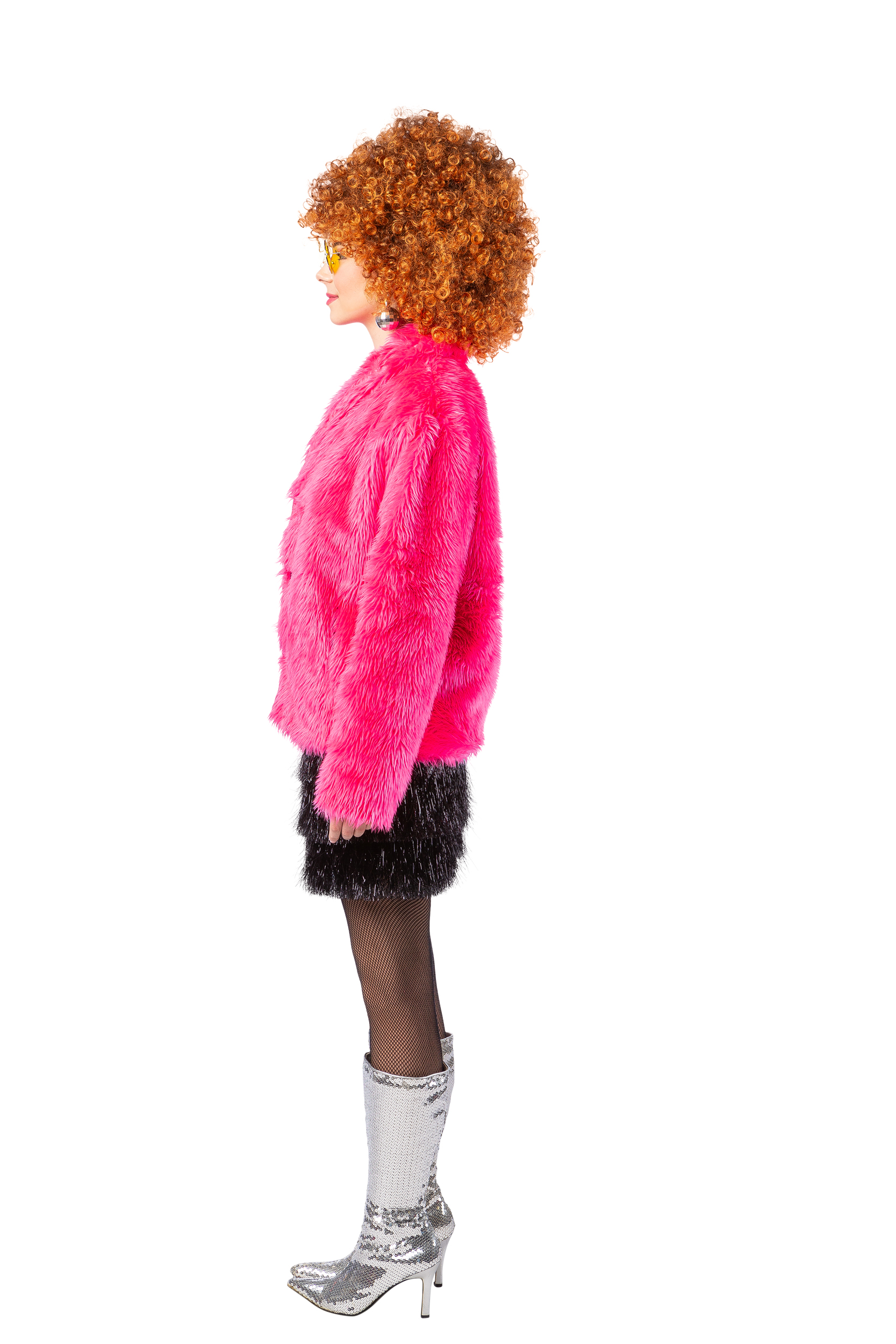 Plüsch-Jacke, pink, S/M Plüsch-Jacke, pink, S/M