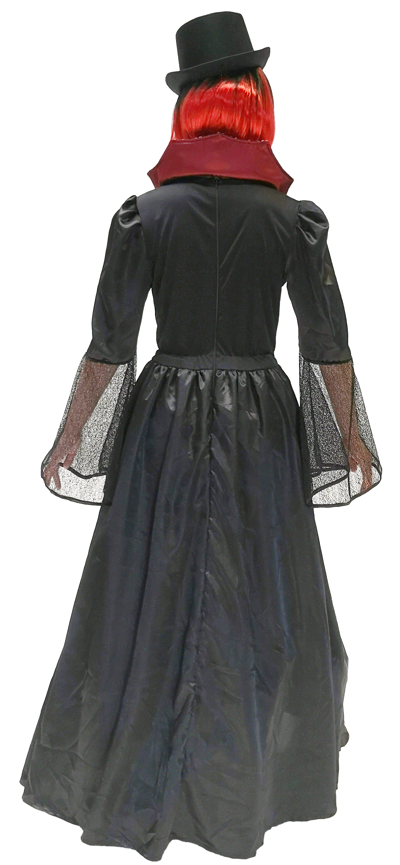Vampirkleid schwarz-weinrot Vampirkleid schwarz-weinrot