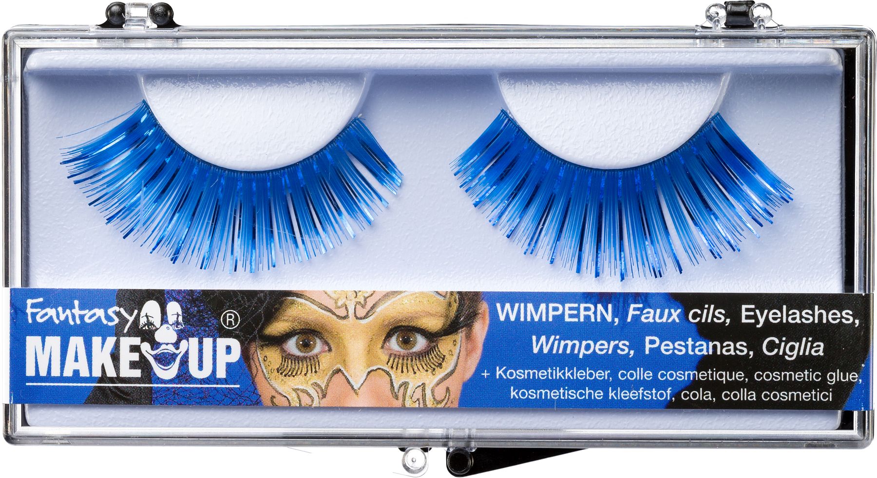 Wimpern, blau