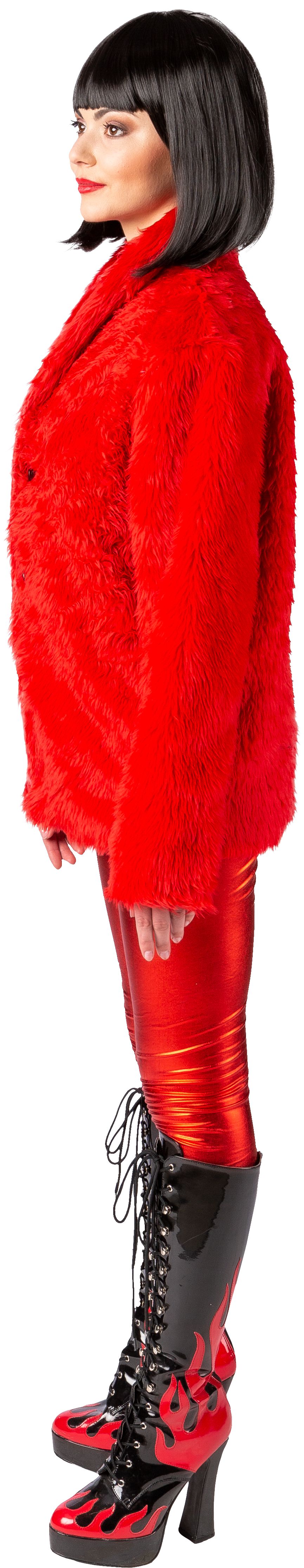 Plüsch-Jacke, rot, S/M Plüsch-Jacke, rot, S/M