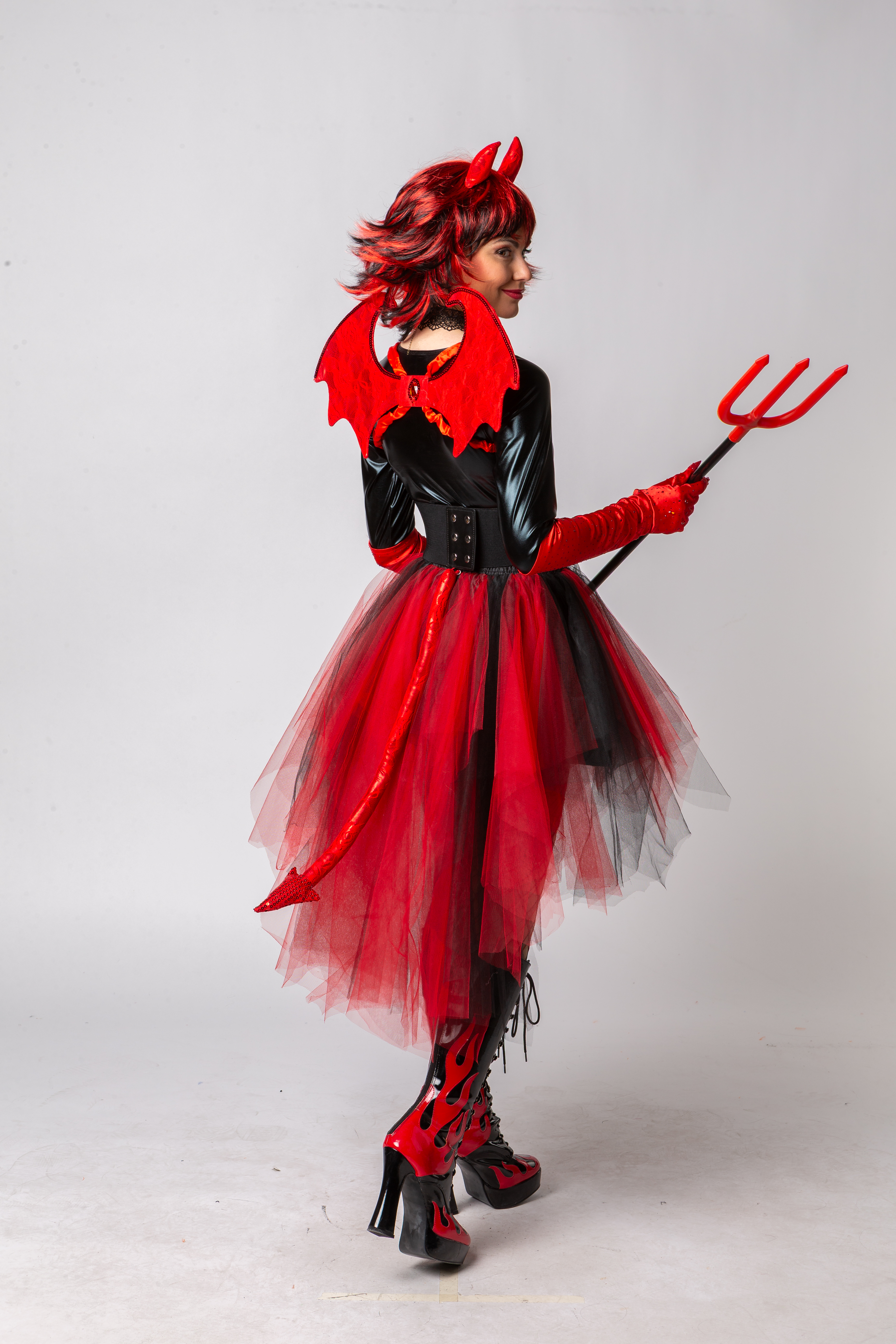 Tutu Vokuhila, rot/schwarz Tutu Vokuhila, rot/schwarz