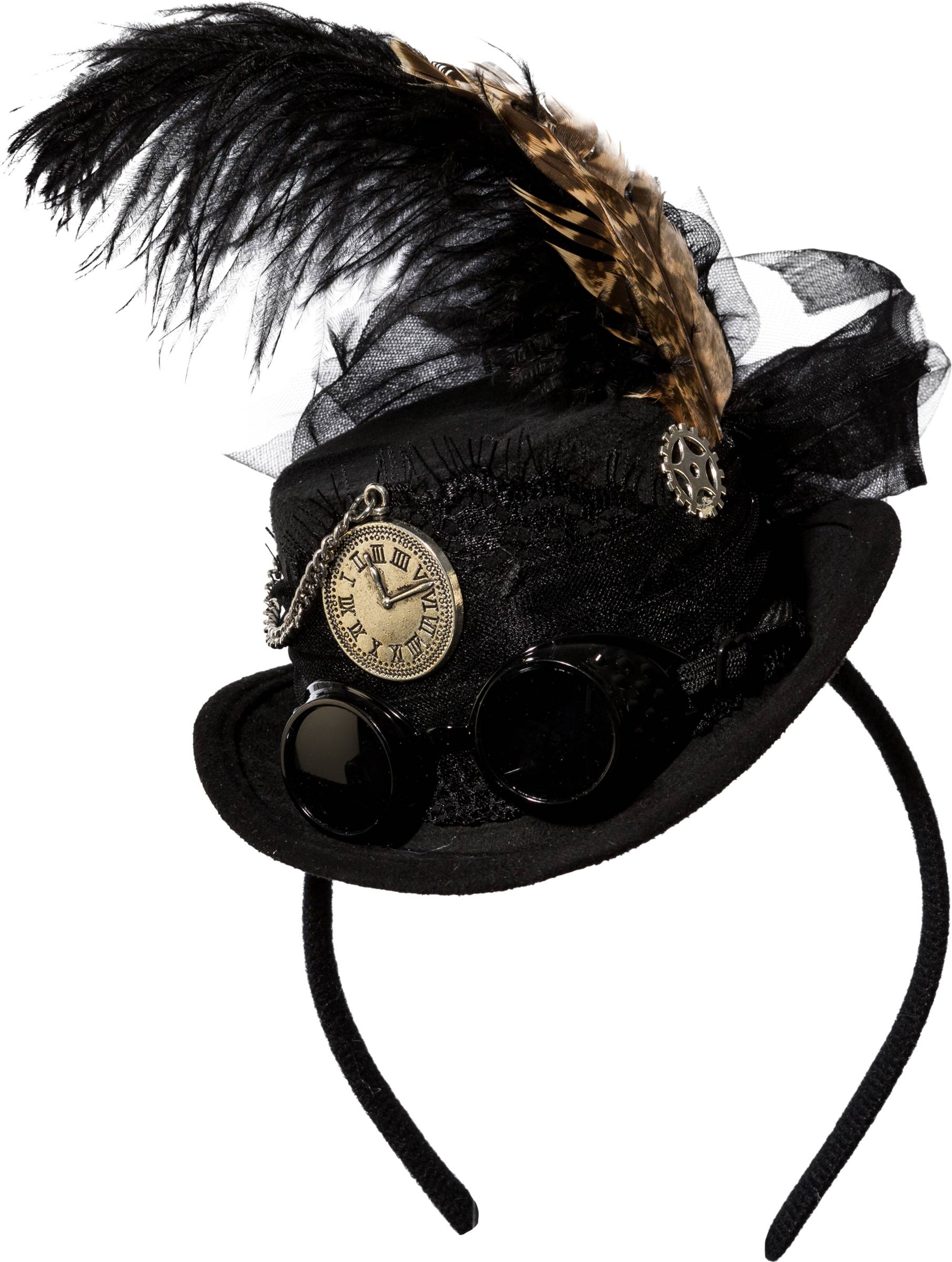 Minihut Steampunk schwarz