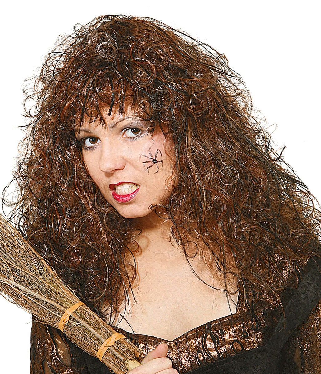 Perücke Crazy Witch, braun