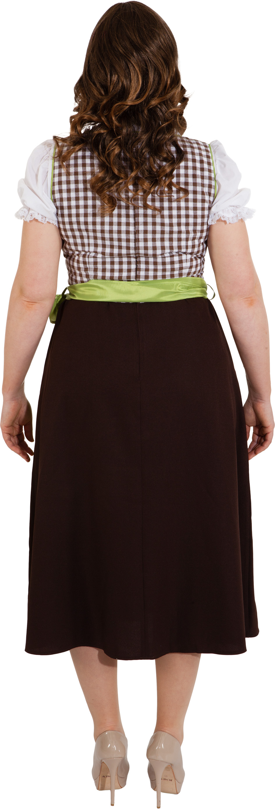 Dirndl lang, braun-grün Dirndl lang, braun-grün