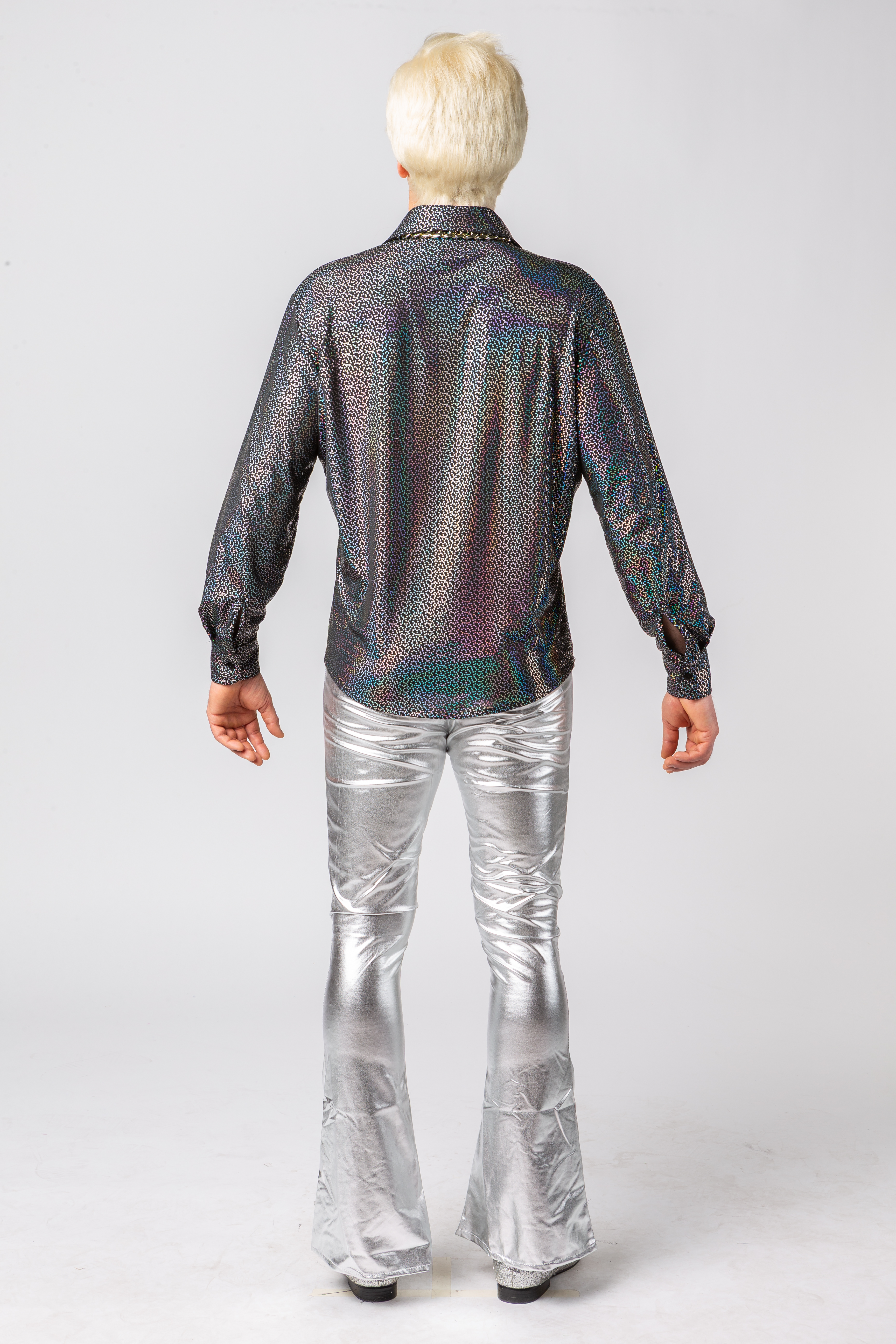 Hemd mit Glitzerdruck, silber Hemd mit Glitzerdruck, silber