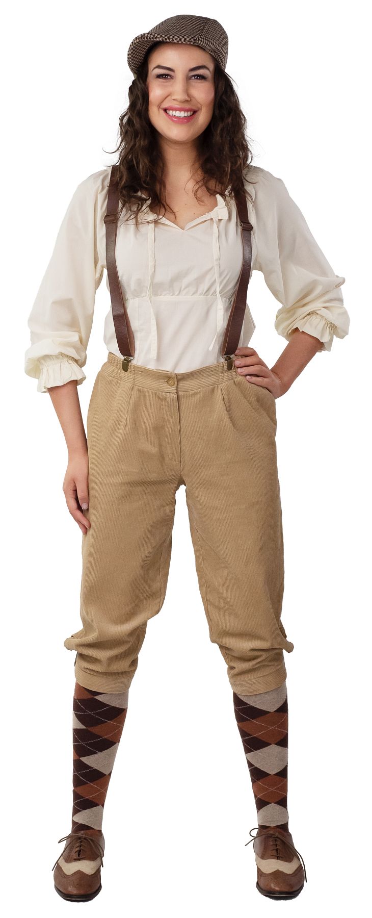 Knickerbockerhose Damen, beige 