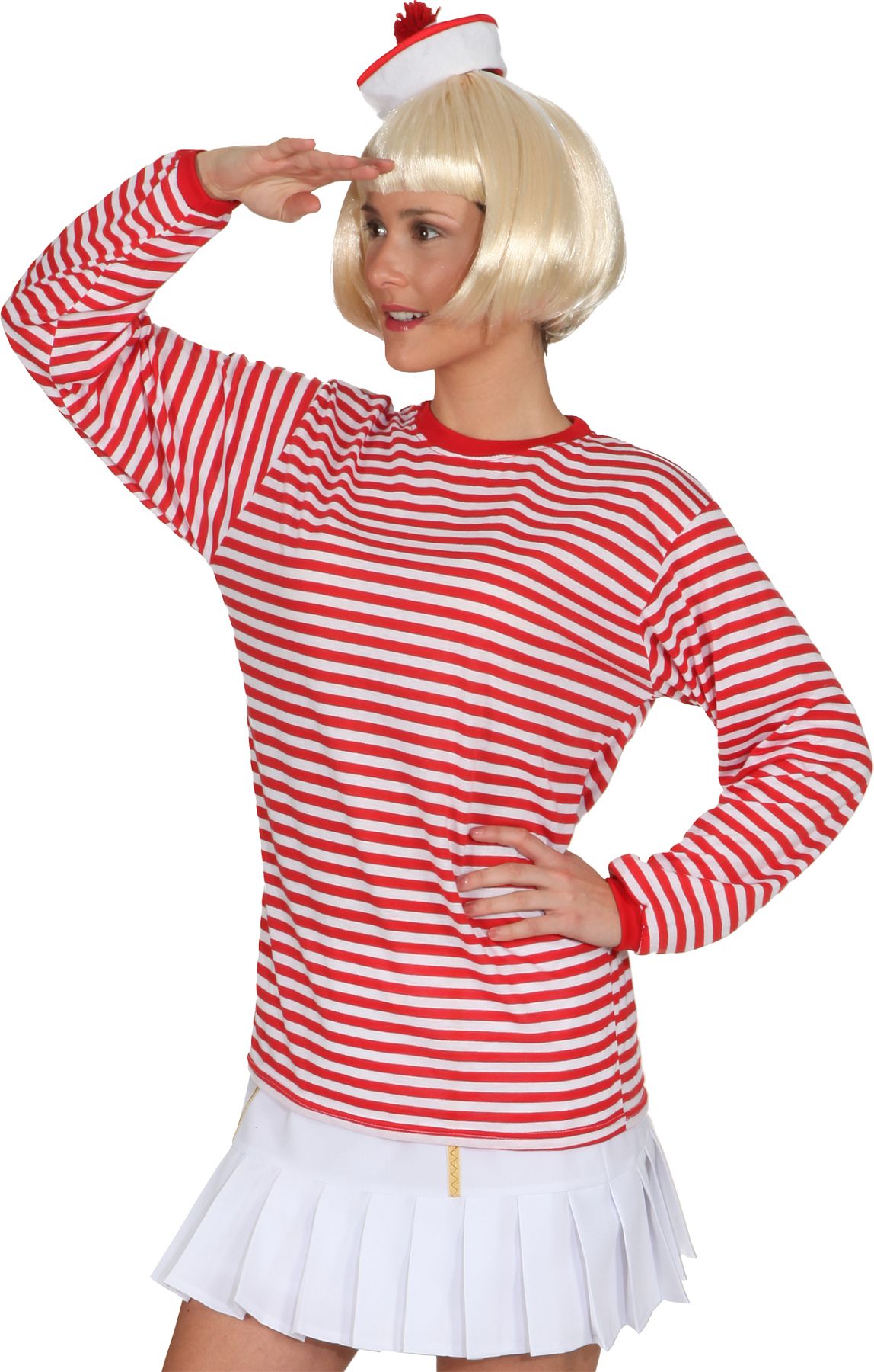 Ringelpulli, rot-weiß