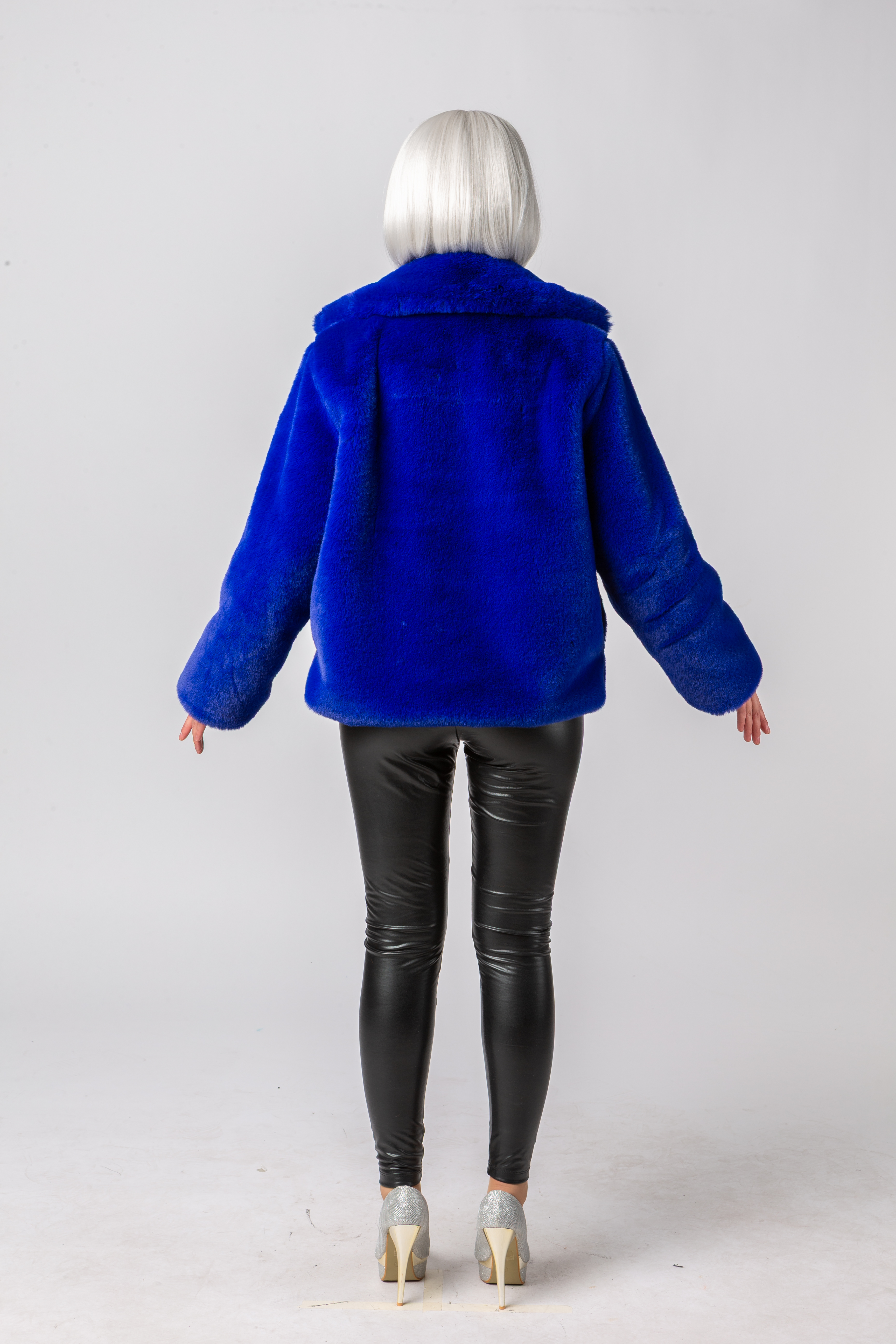 Plüschjacke, blau Plüschjacke, blau