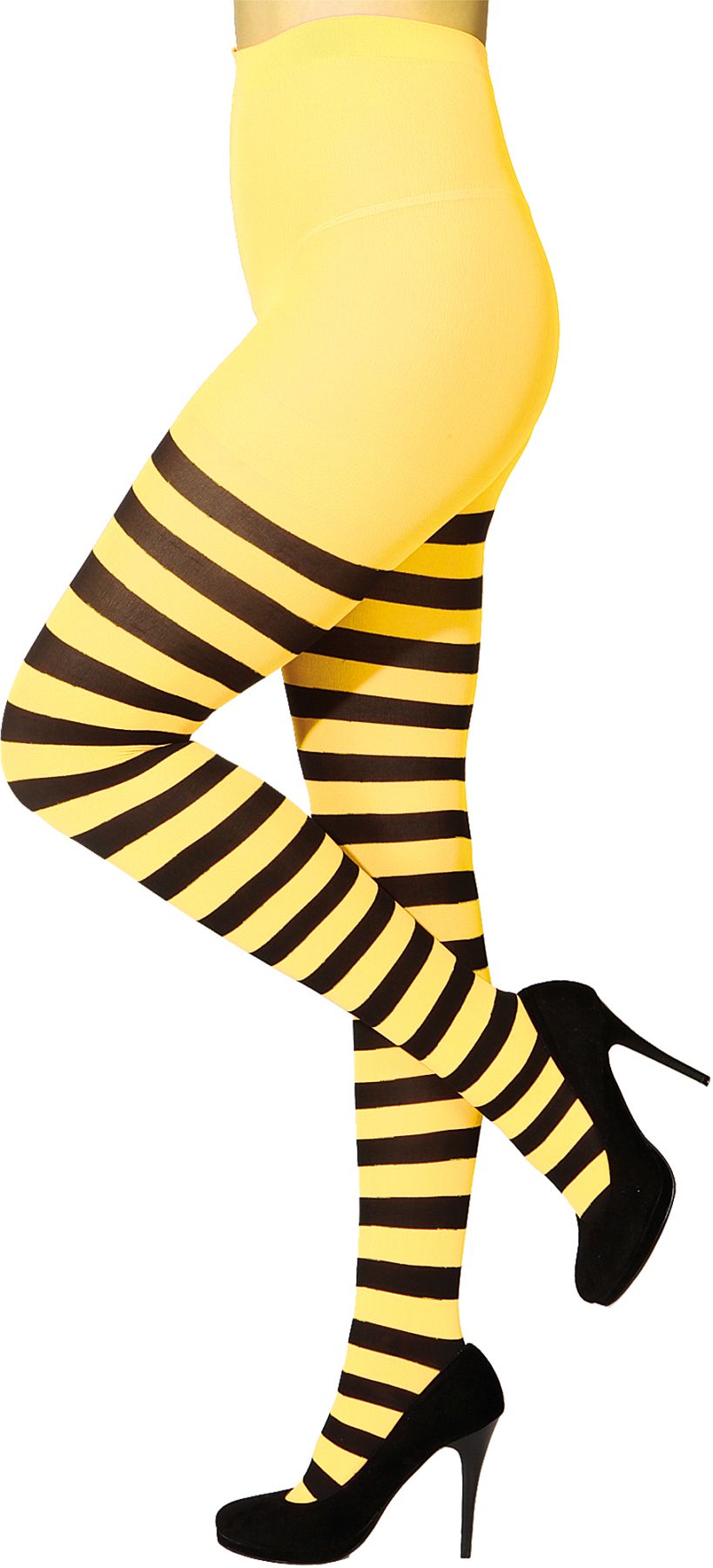 Ringelstrumpfhose, gelb-schwarz