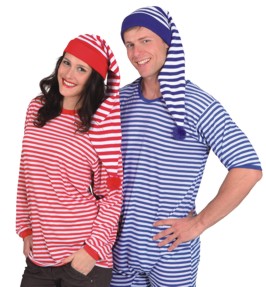 Zipfelmütze, blau-weiß Zipfelmütze, blau-weiß