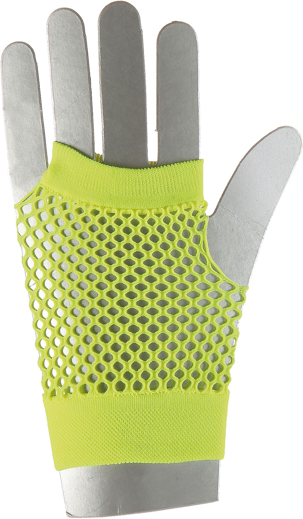 Netzhandschuhe fingerlos kurz, neongelb Netzhandschuhe fingerlos kurz, neongelb
