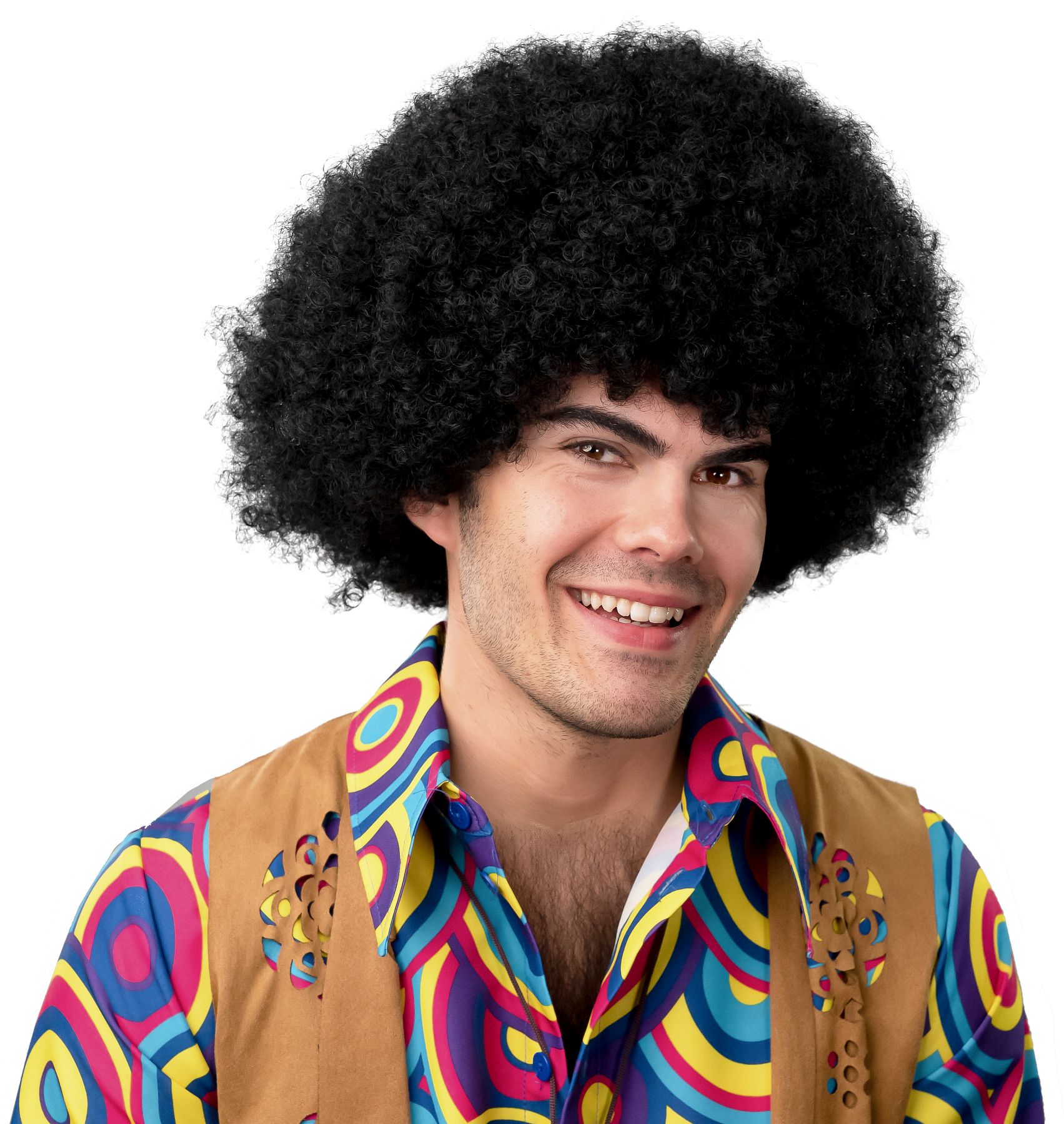 Perücke Afro, schwarz