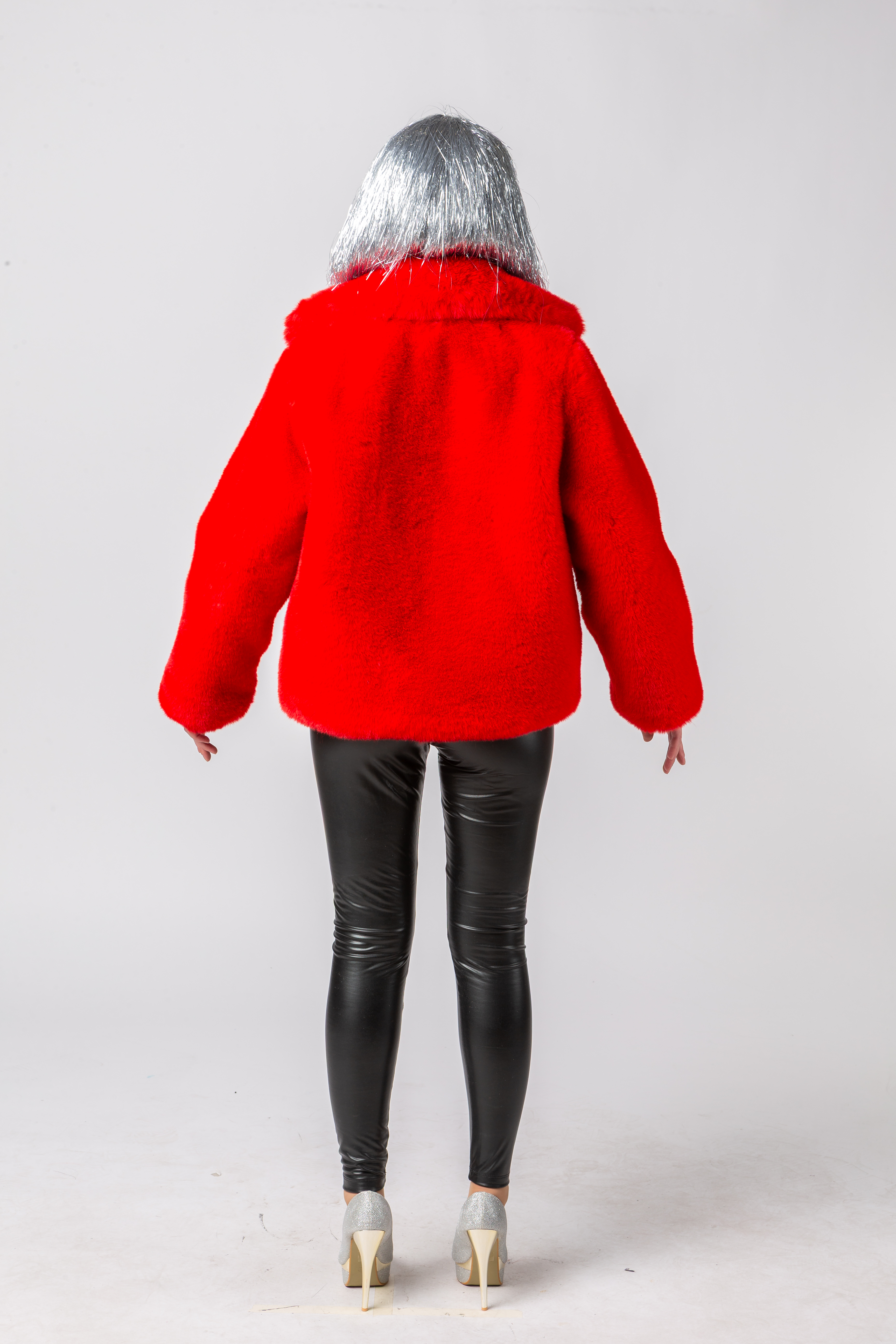 Plüschjacke, rot Plüschjacke, rot