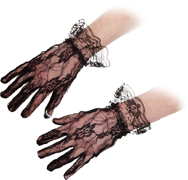 Handschuhe Spitze, schwarz