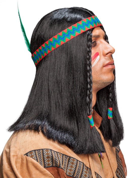 Indianer kurz mit Zöpfen