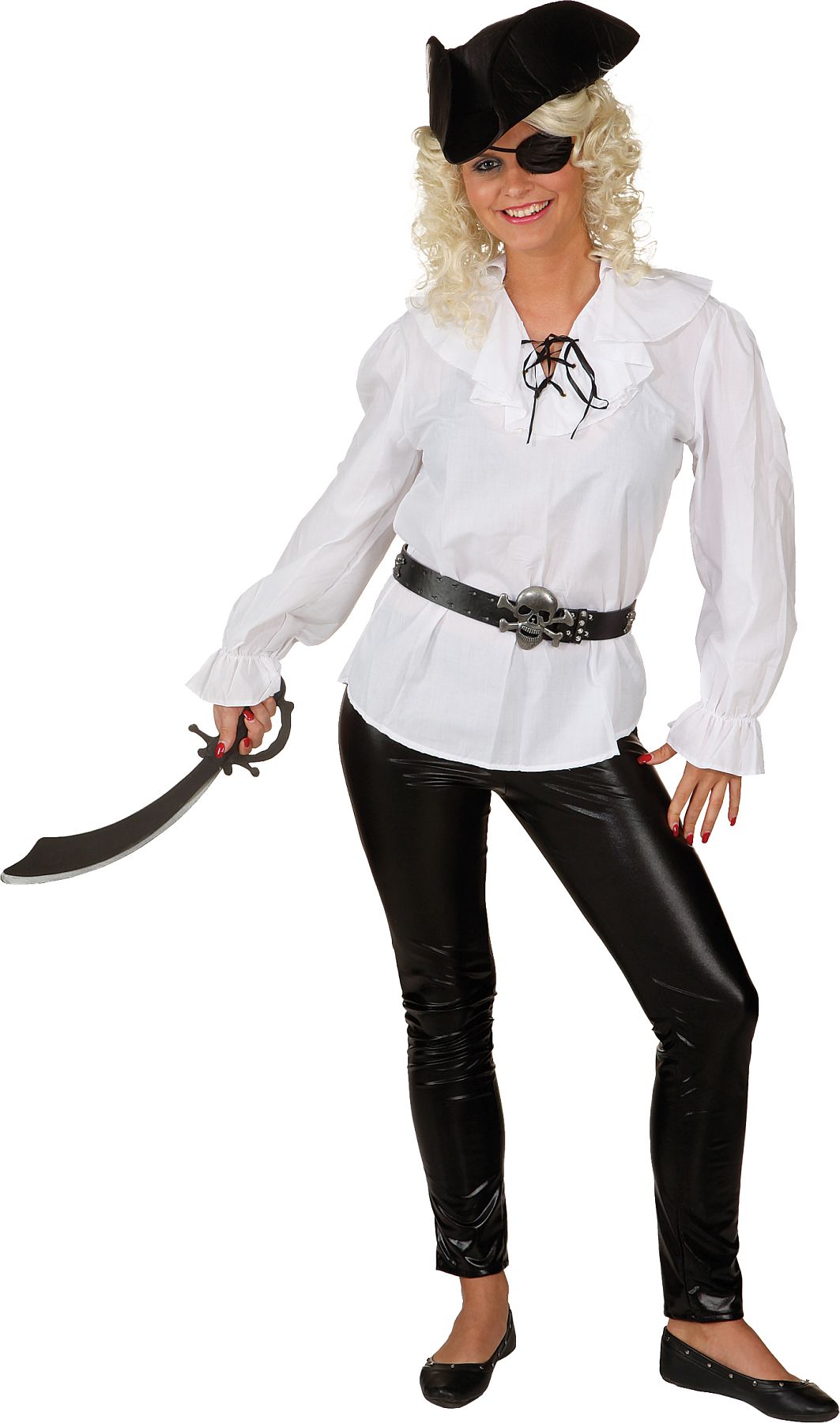 Piratenbluse, weiß 