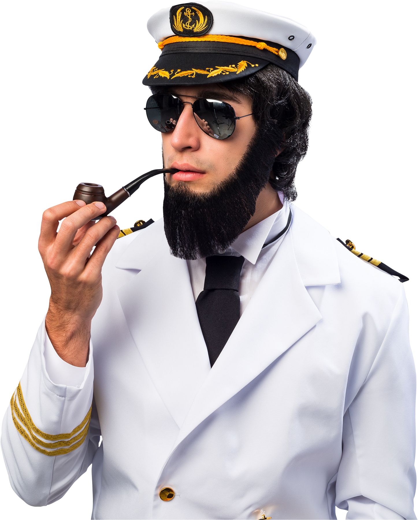 Backenbart, schwarz Backenbart, schwarz