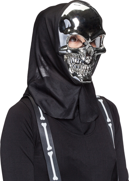 Totenkopfmaske, silber Totenkopfmaske, silber