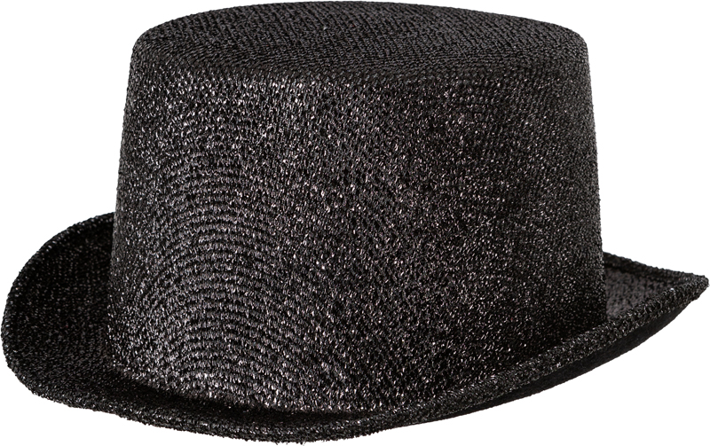 Zylinder Lurex, schwarz 