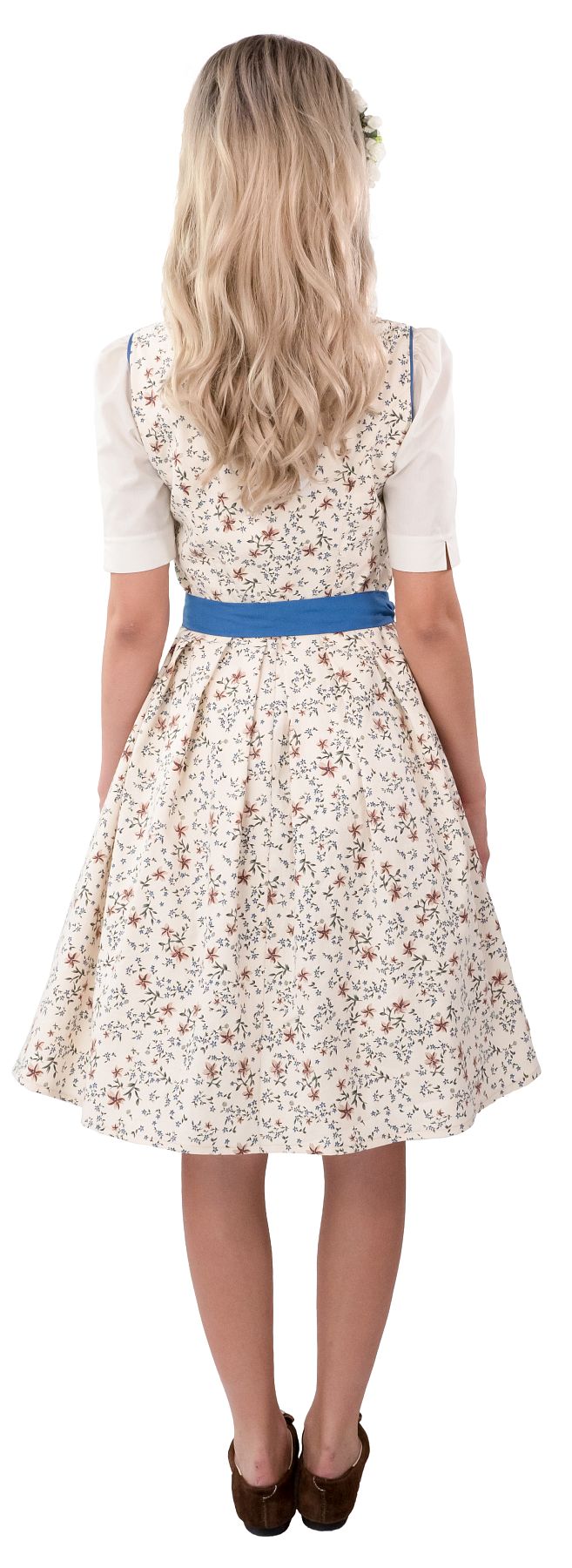 Dirndl midi, beige-blau Dirndl midi, beige-blau