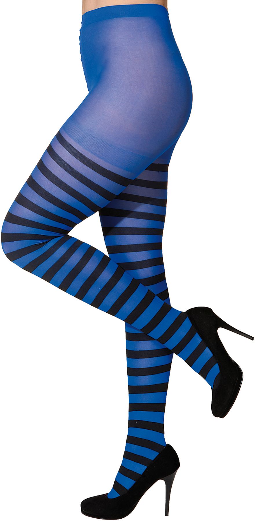 Ringelstrumpfhose, blau-schwarz Ringelstrumpfhose, blau-schwarz