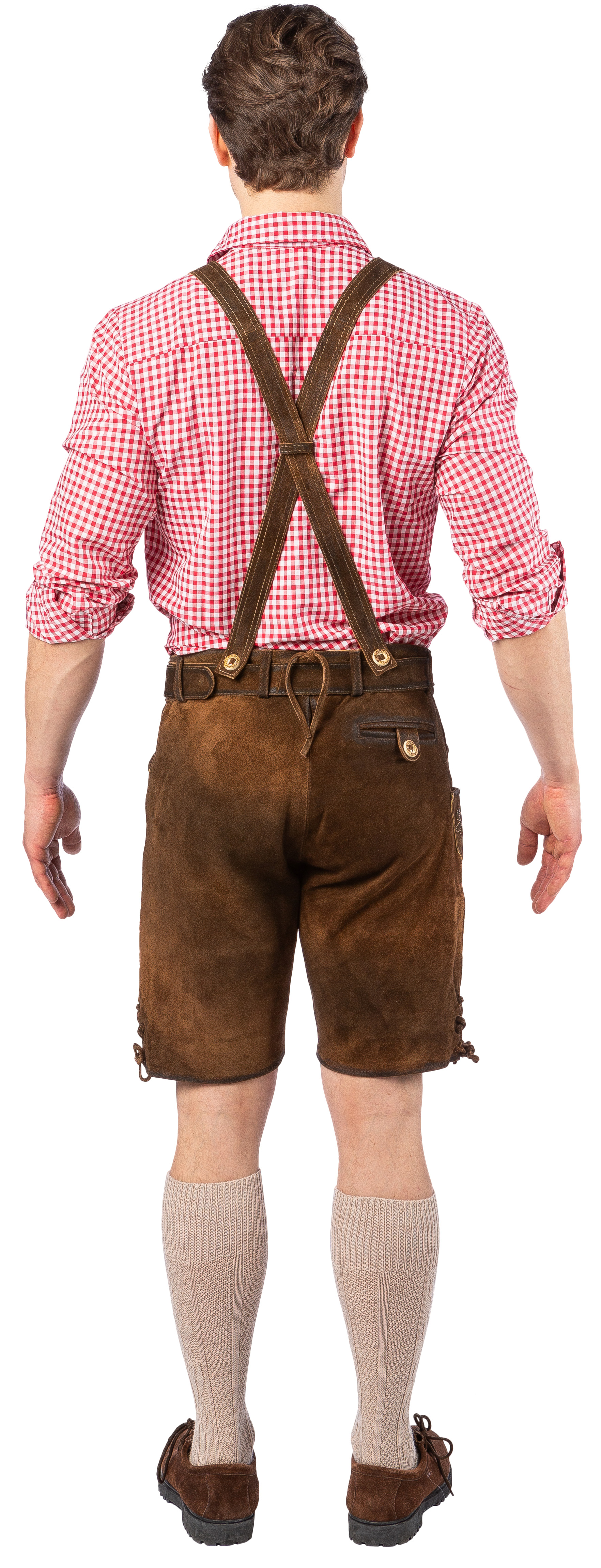 Lederhose kurz, olivbraun Lederhose kurz, olivbraun