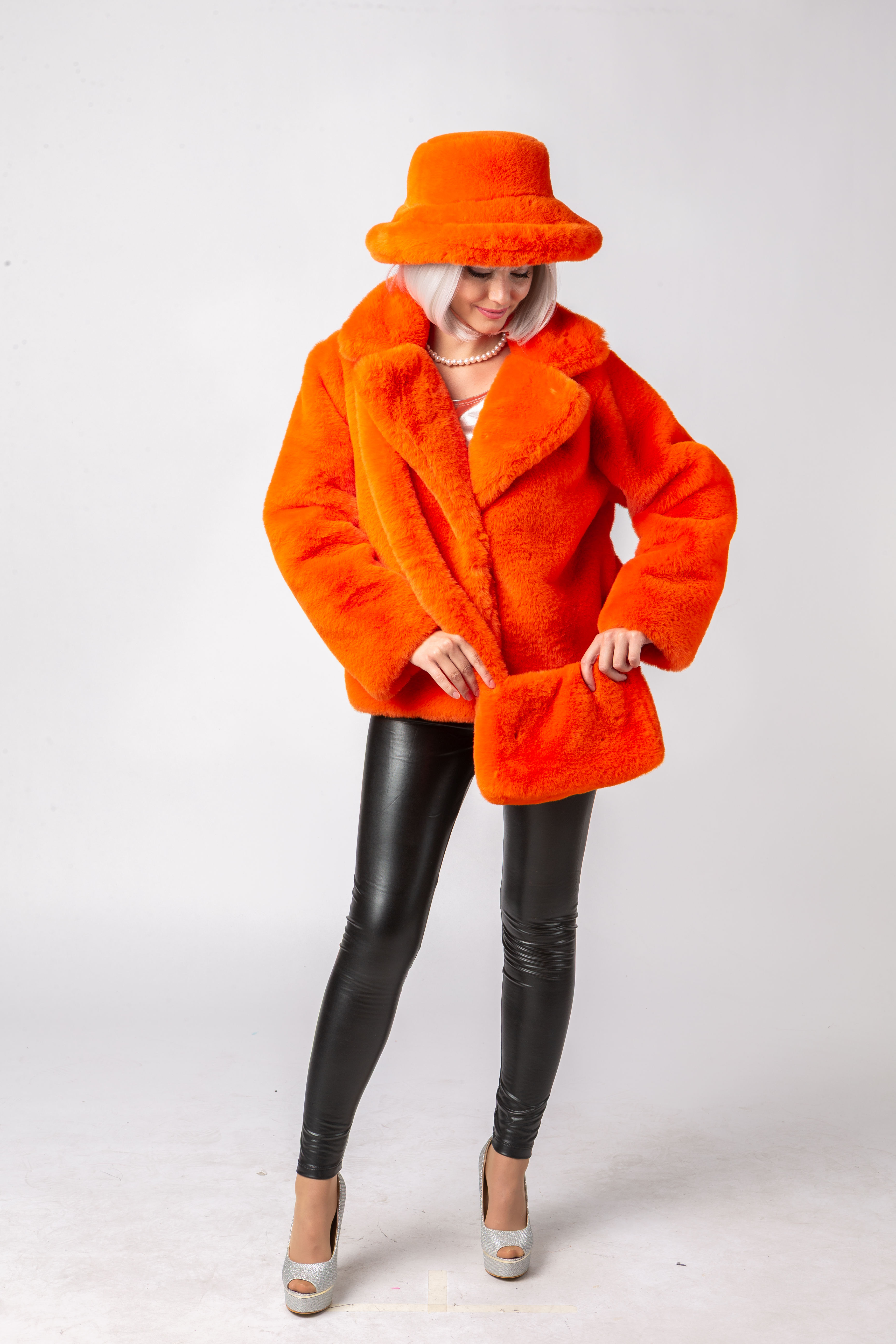 Plüschtasche, orange Plüschtasche, orange