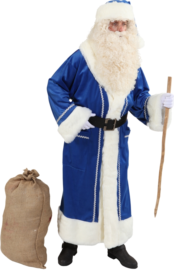 Weihnachtsmannmantel, blau 