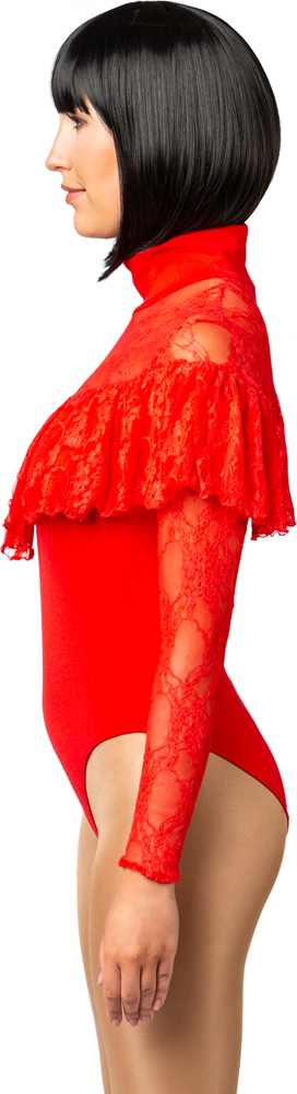 Spitzen-Body Volant, rot Spitzen-Body Volant, rot