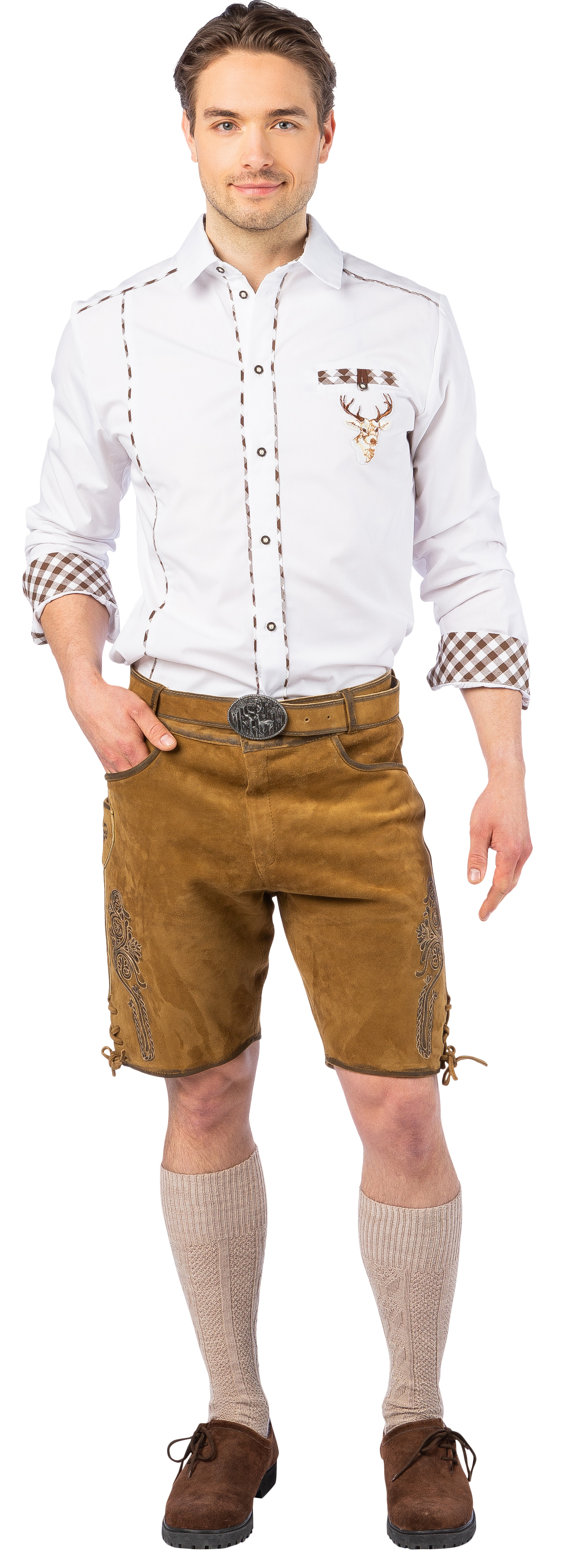 Lederhose kurz, beige Lederhose kurz, beige