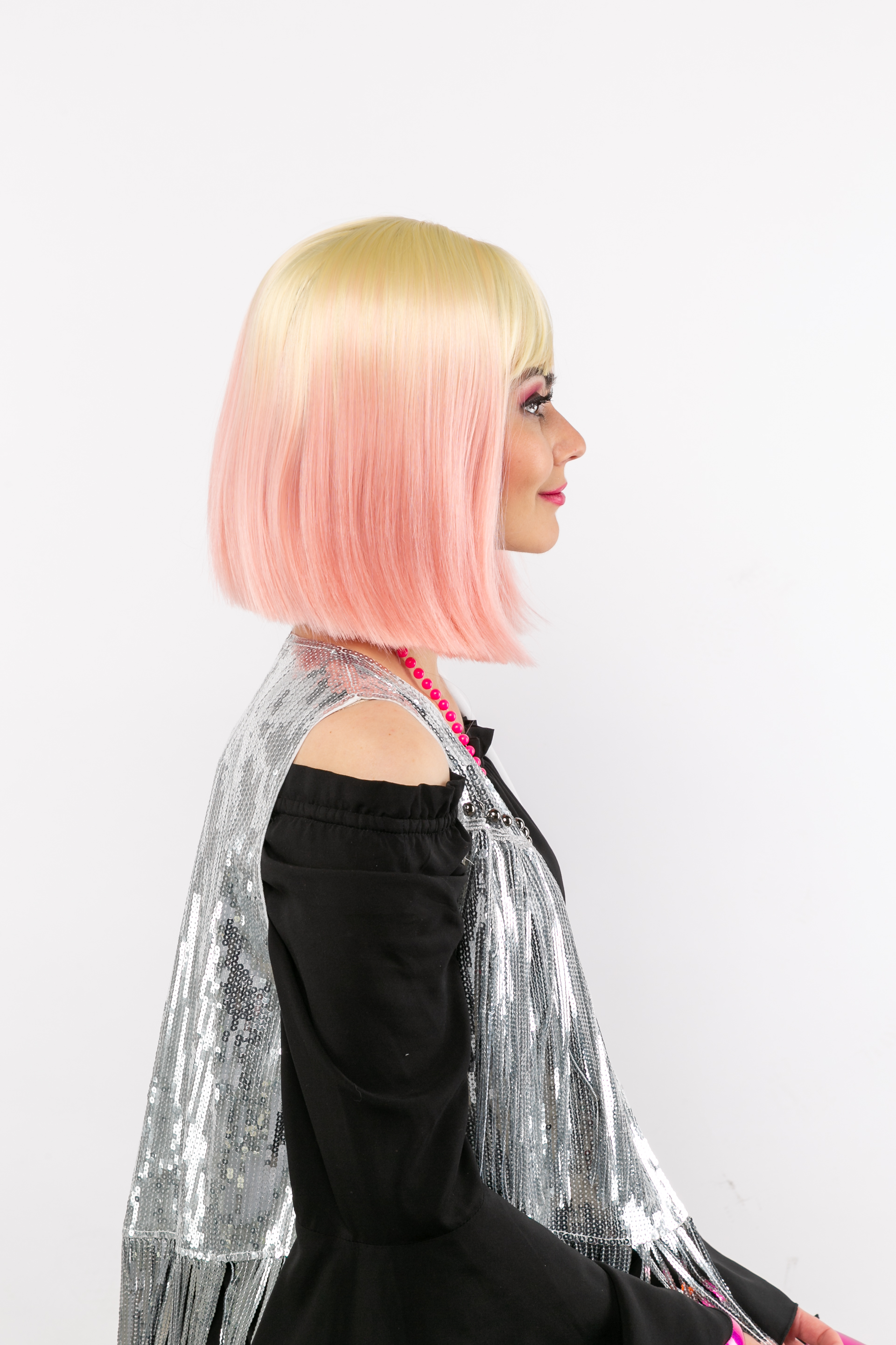 Perücke Zenda, blond-rosa Perücke Zenda, blond-rosa