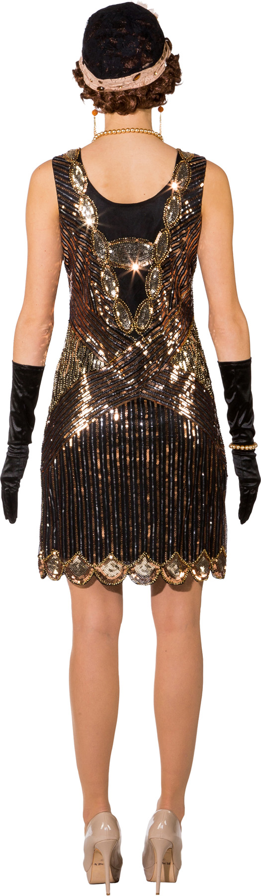 Kleid 20er schwarz-gold Kleid 20er schwarz-gold