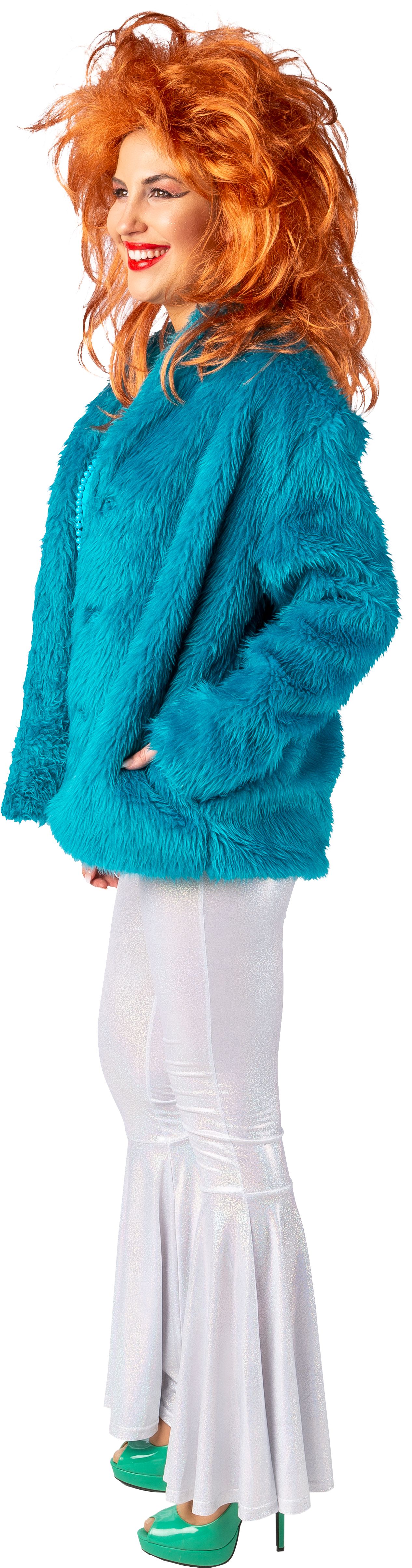 Plüsch-Jacke, türkis, S/M Plüsch-Jacke, türkis, S/M