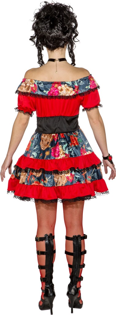 Kleid mit Totenköpfen und Spitze Kleid mit Totenköpfen und Spitze