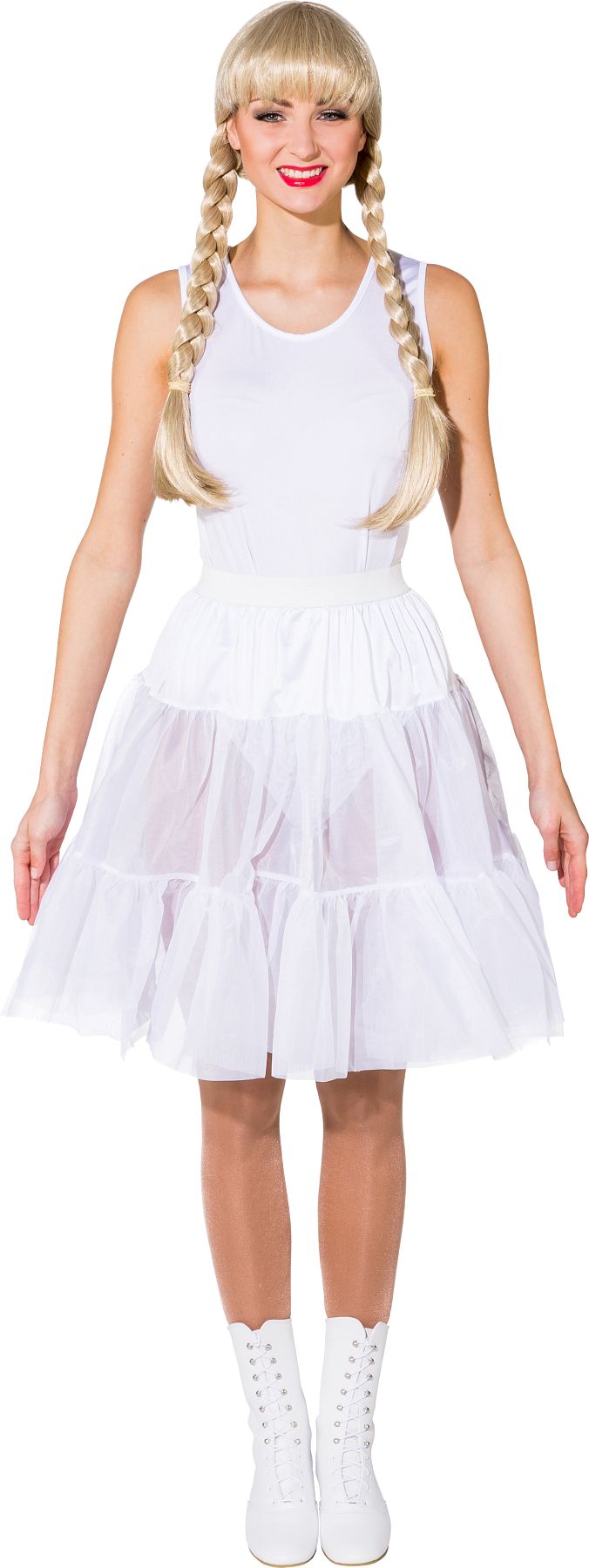Petticoat knielang, weiß 