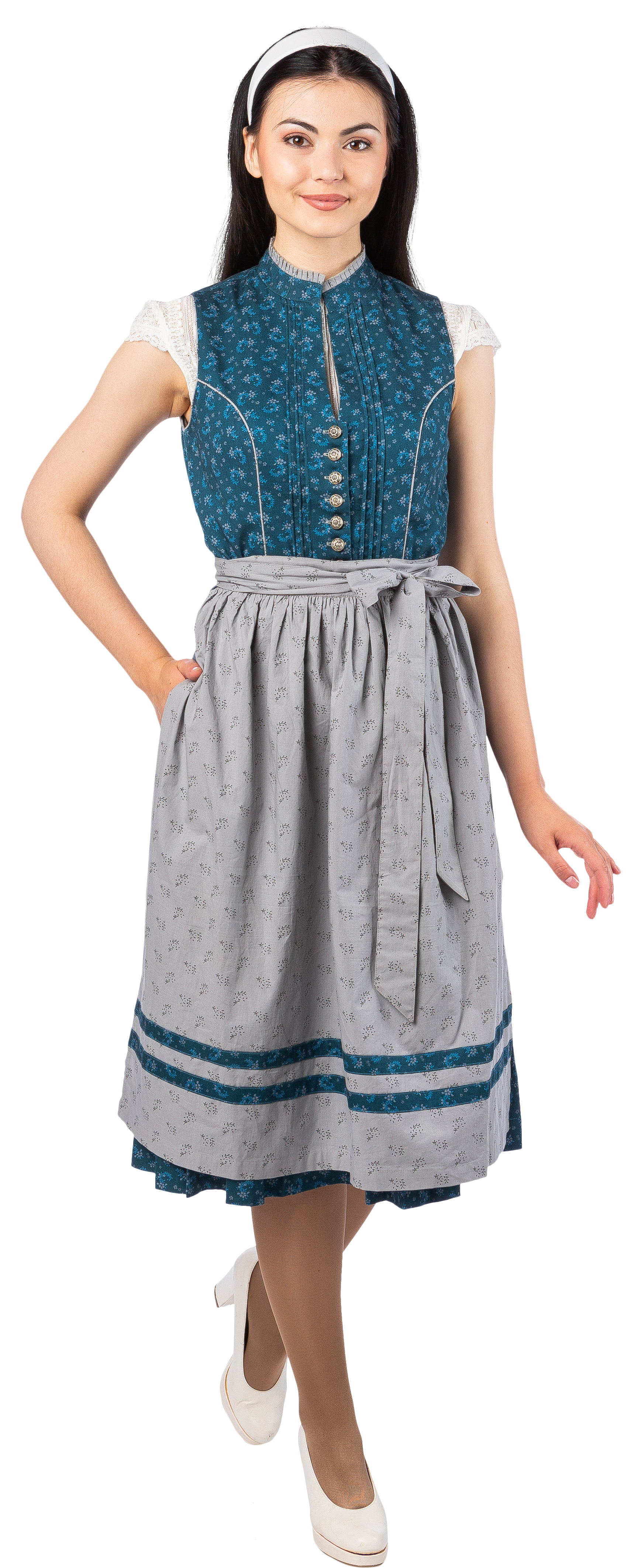 Dirndl "Maeva" blau-grau 44 Dirndl "Maeva" blau-grau 44