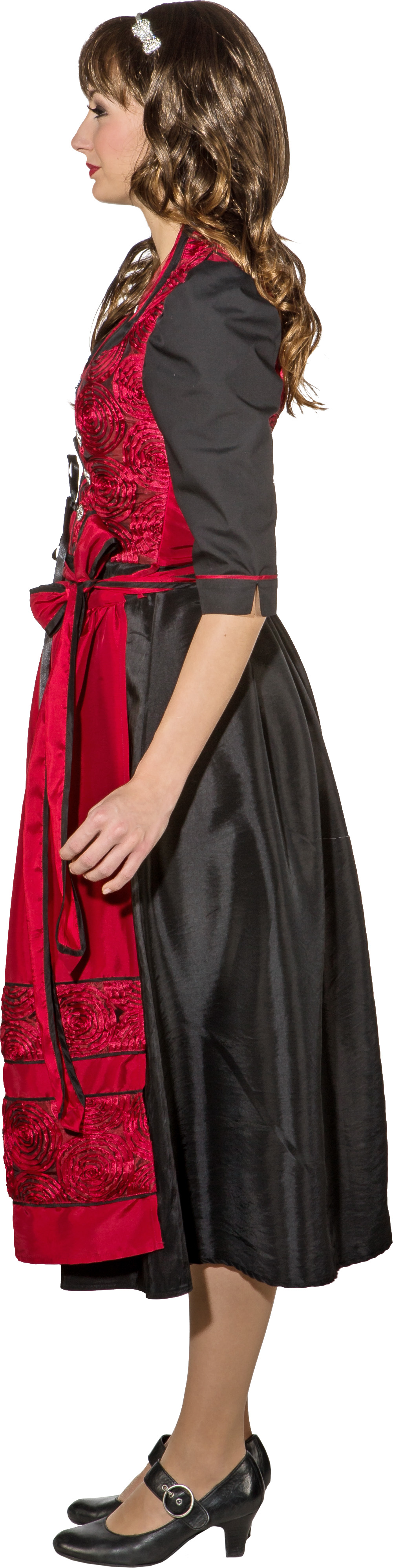 Dirndl lang rot-schwarz Dirndl lang rot-schwarz