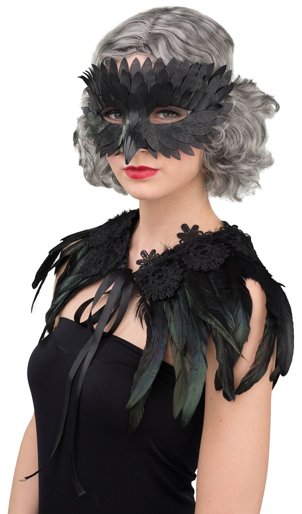 Maske Rabe Dame 
