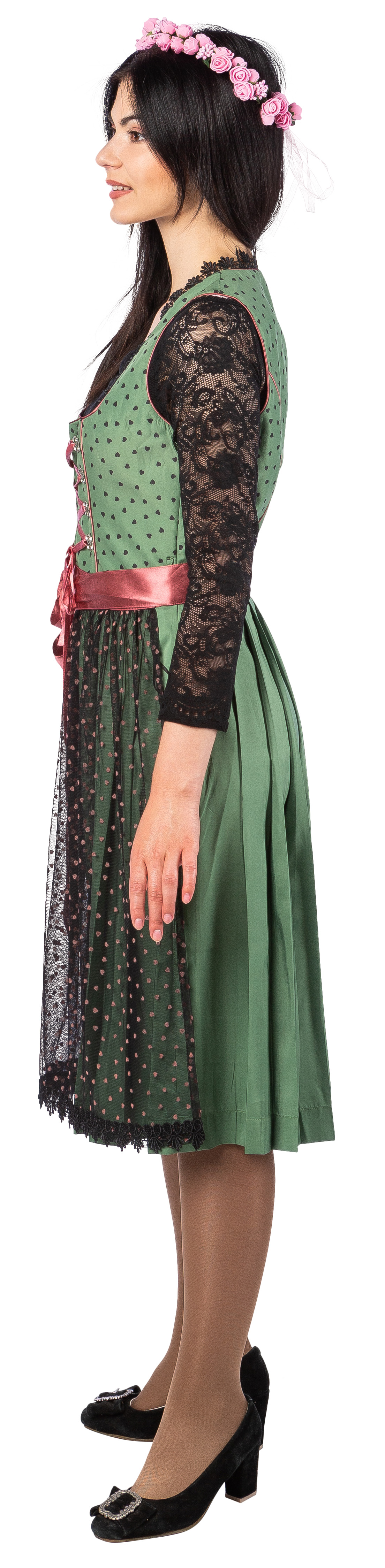 Dirndl "Lioba" grün-rosa 38 Dirndl "Lioba" grün-rosa 38