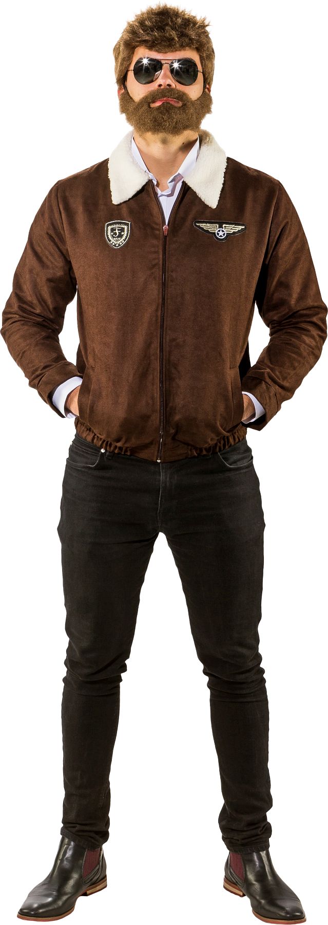 Pilotenjacke Wildlederimitat