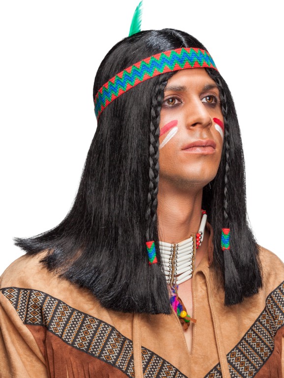Indianer kurz mit Zöpfen