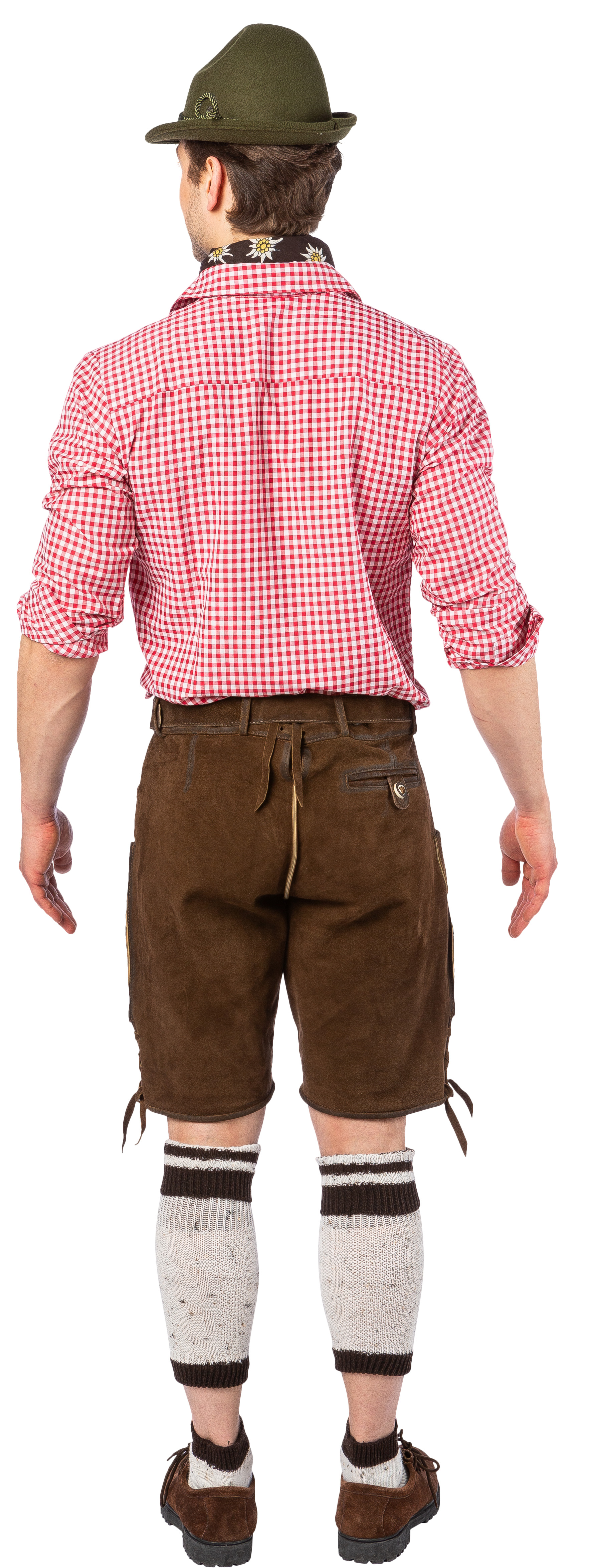 Lederhose kurz, dunkelbraun antik Lederhose kurz, dunkelbraun antik