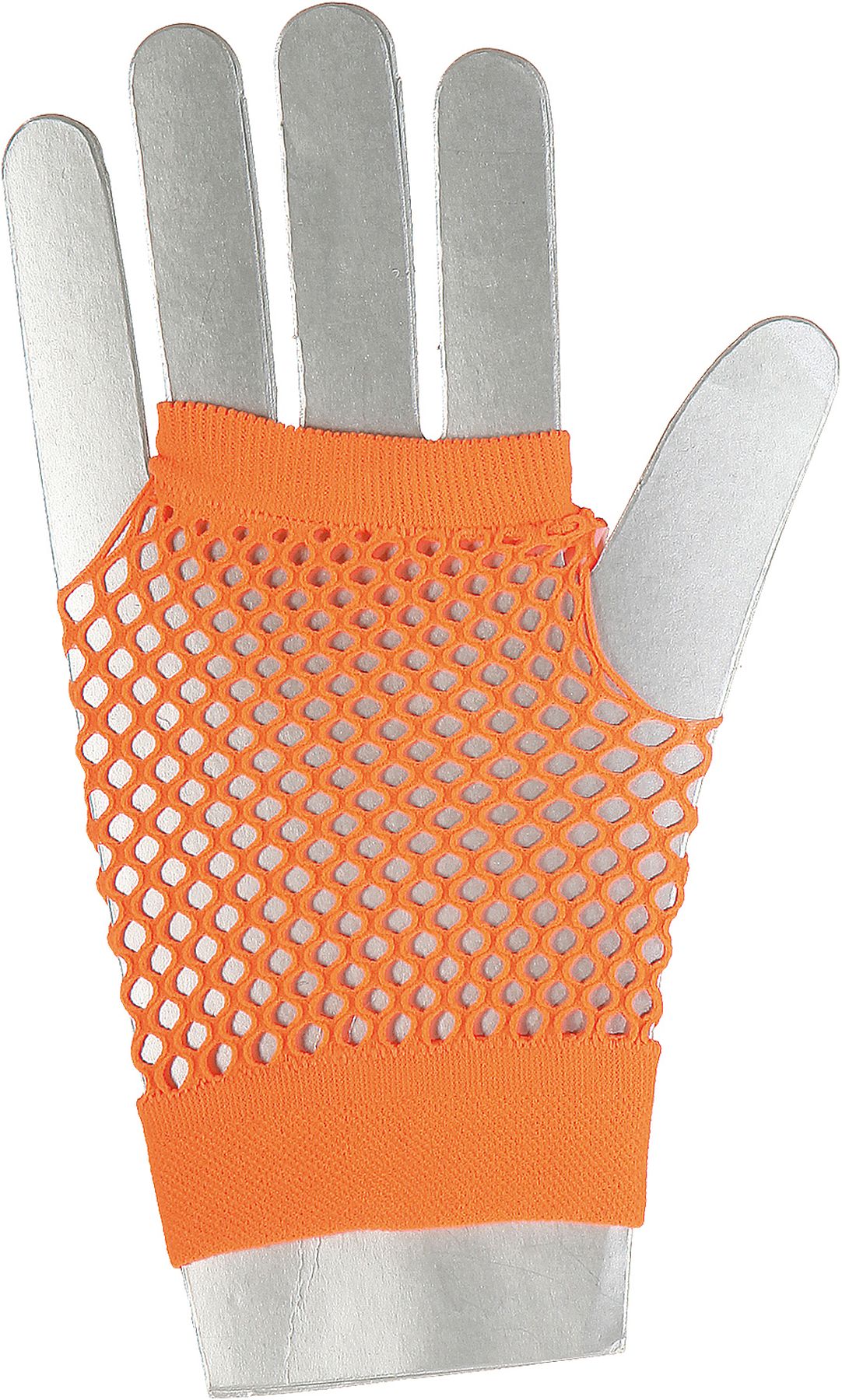Netzhandschuhe fingerlos kurz, neonorange Netzhandschuhe fingerlos kurz, neonorange