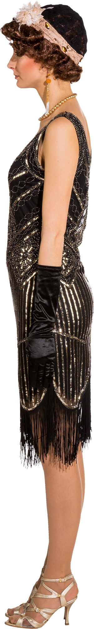 Kleid 20er schwarz-silber Kleid 20er schwarz-silber