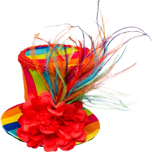 Minihut Clown, bunt 