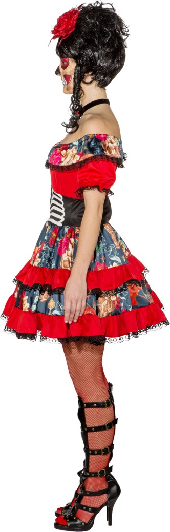 Kleid mit Totenköpfen und Spitze Kleid mit Totenköpfen und Spitze