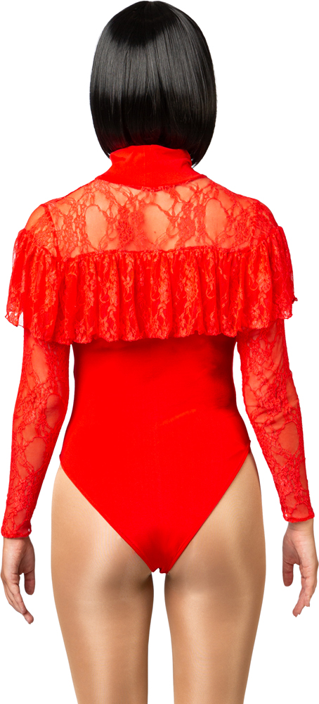 Spitzen-Body Volant, rot Spitzen-Body Volant, rot