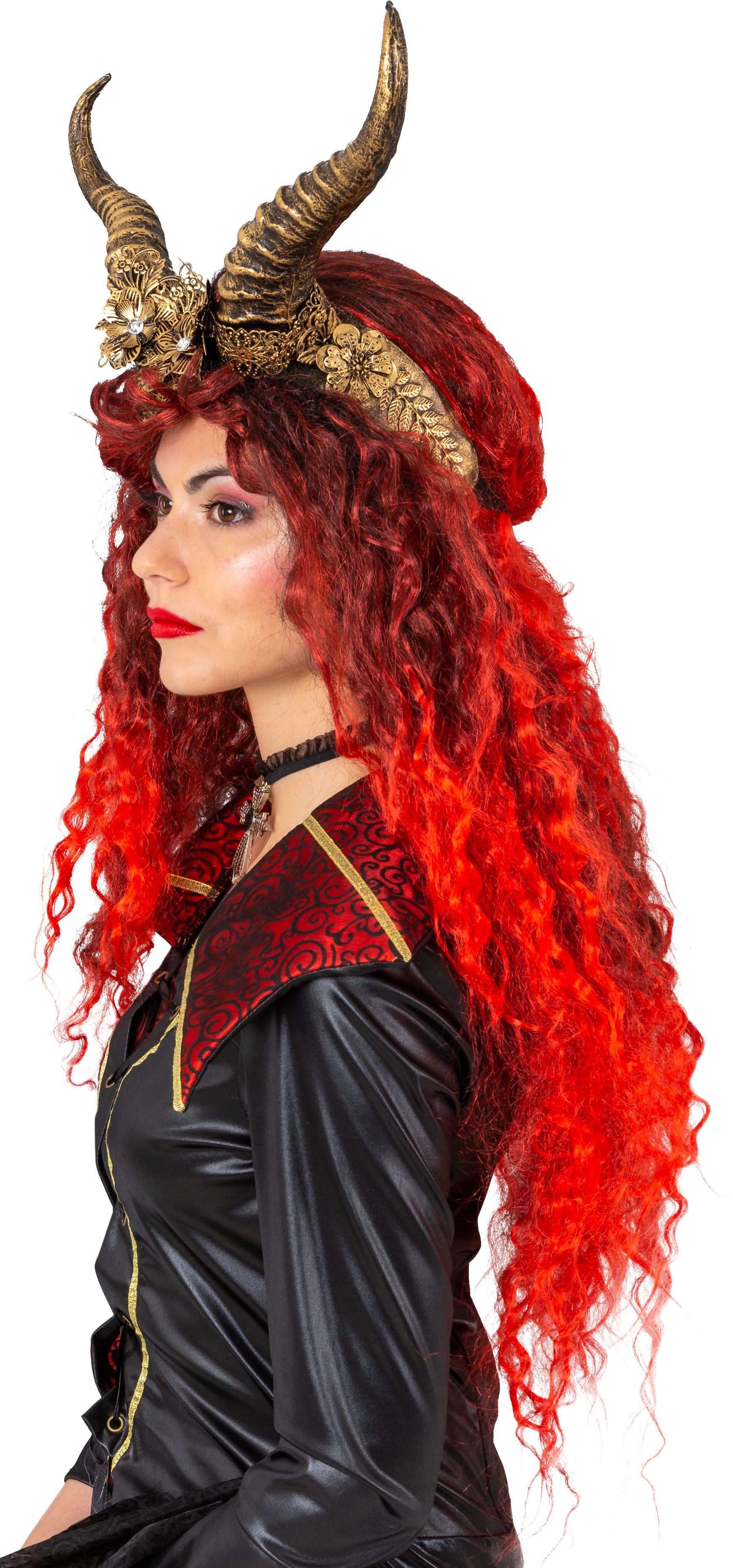 Hexe Walburga, rot-schwarz Hexe Walburga, rot-schwarz